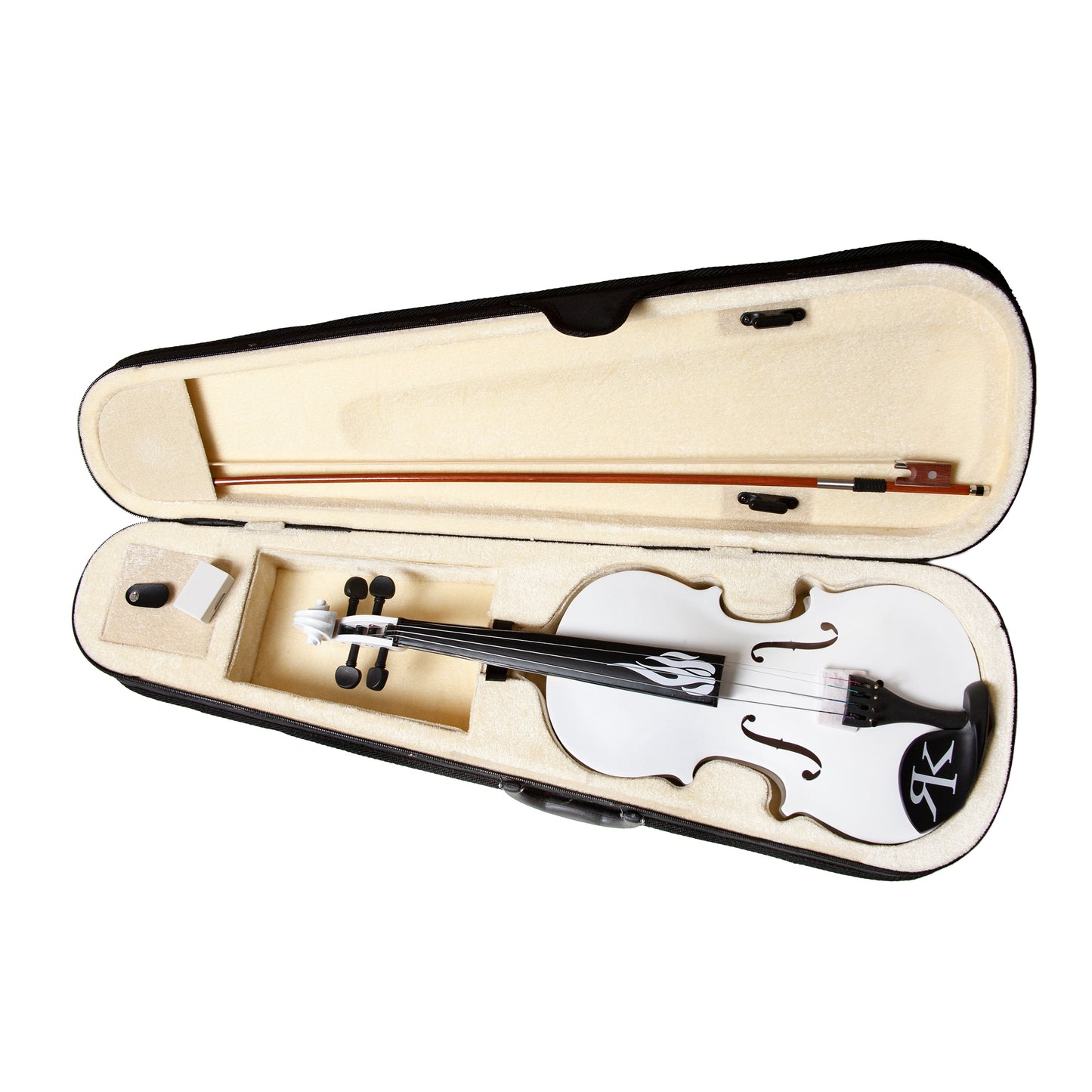 Flame Fiddle White w/ Case