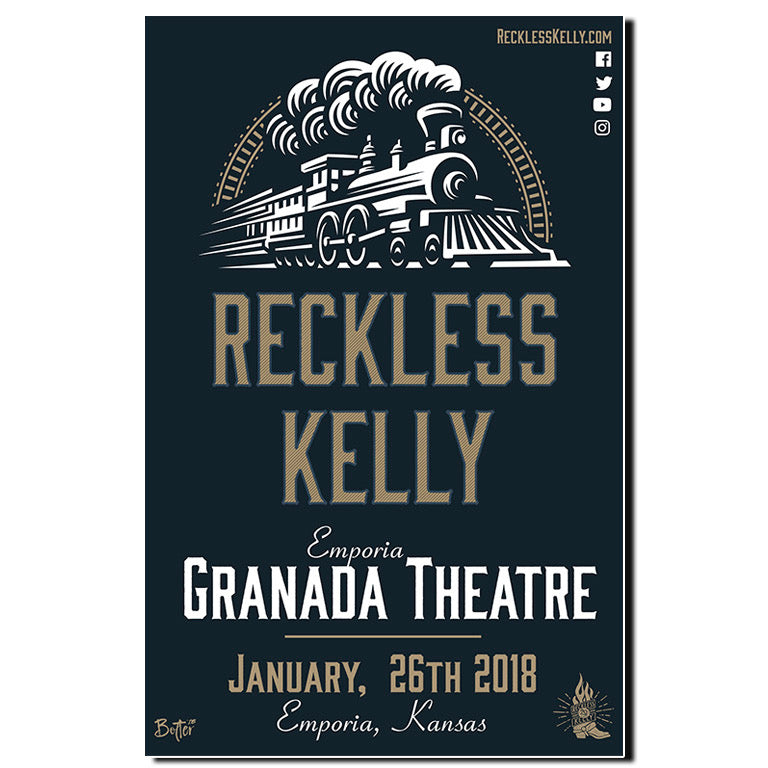 RK's Emporia, KS - Grenada Theater Poster 1/26/2018