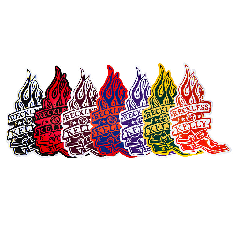College Color RK Boot Stickers