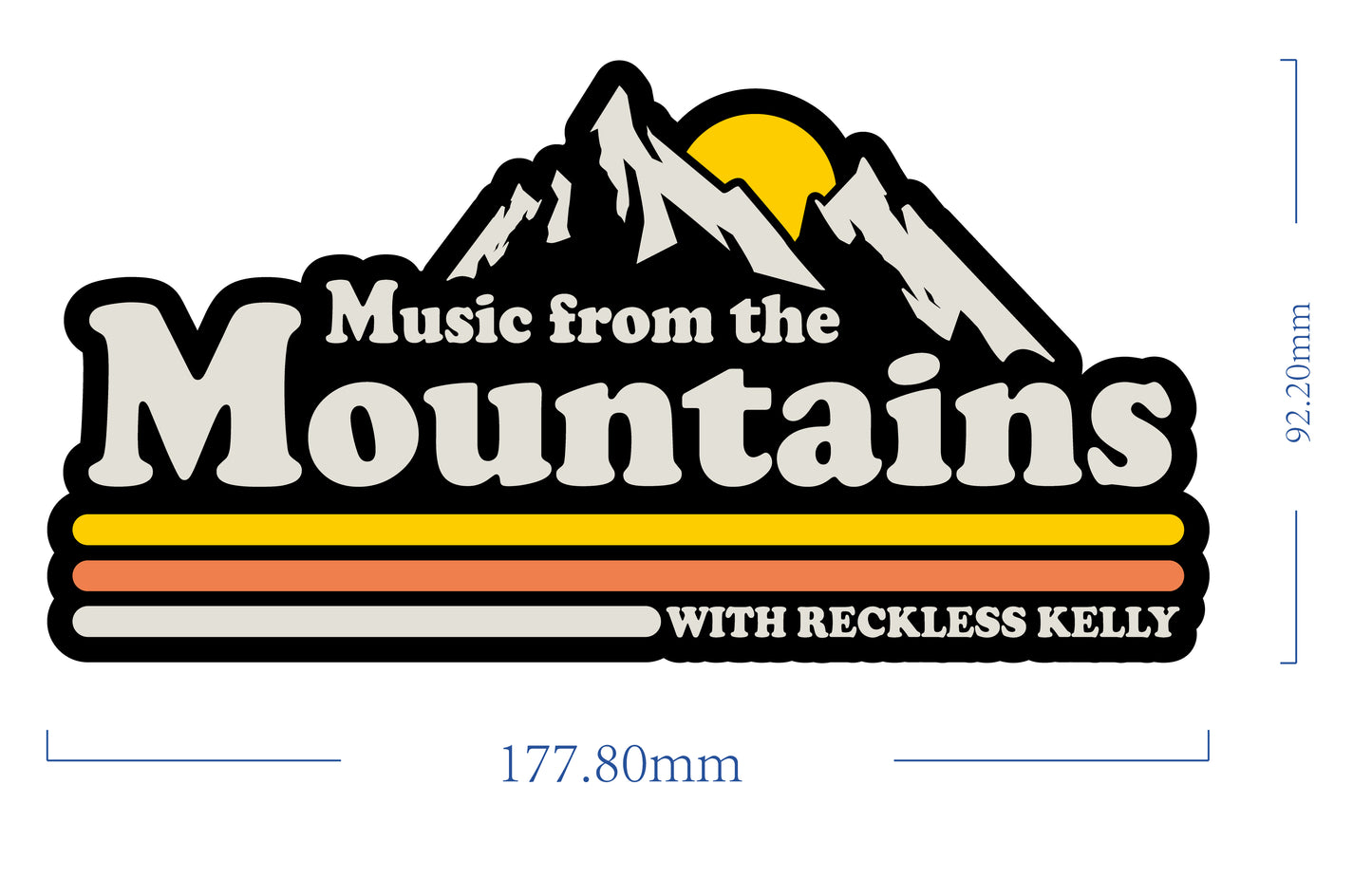 Music From The Mountains Sticker