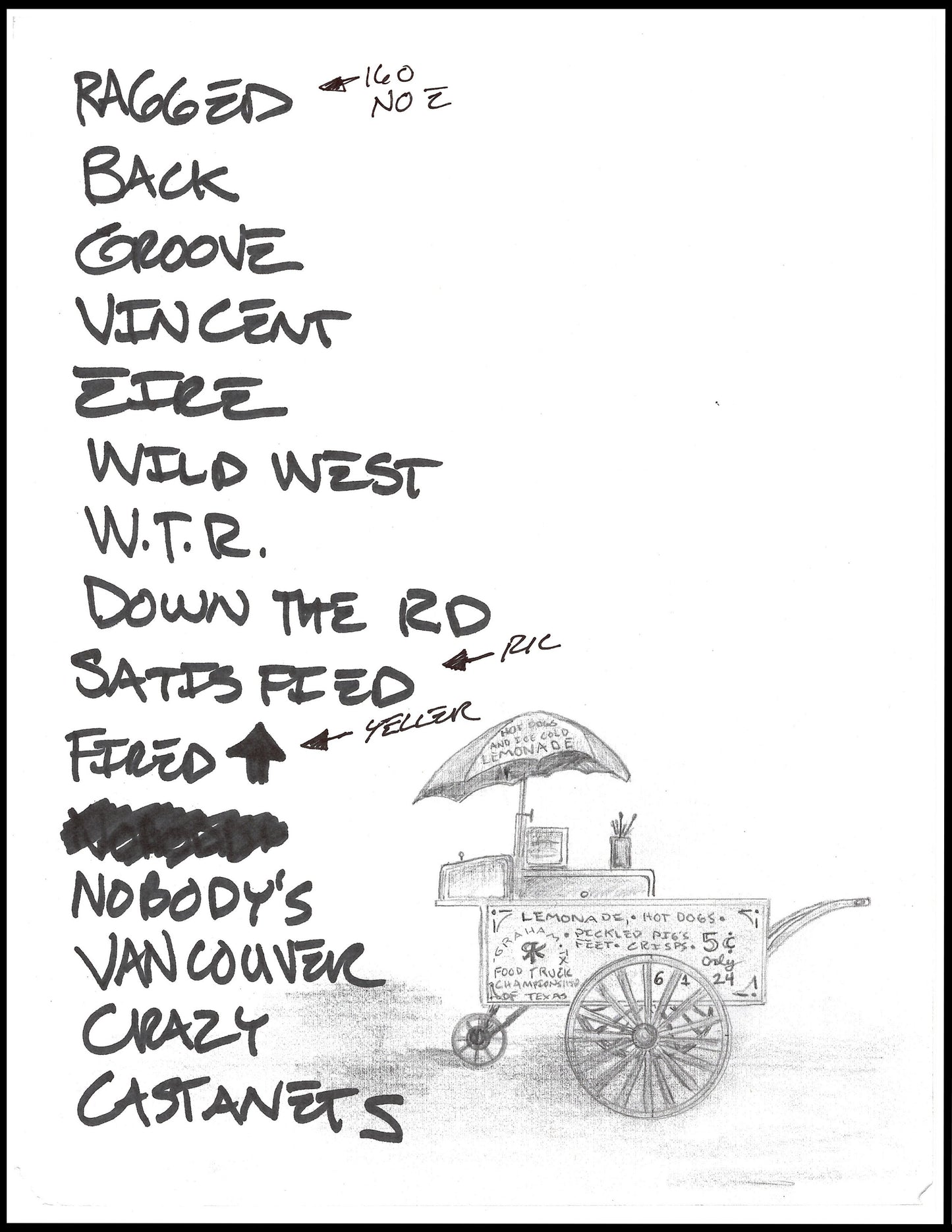 2024 Hand-Drawn Set Lists