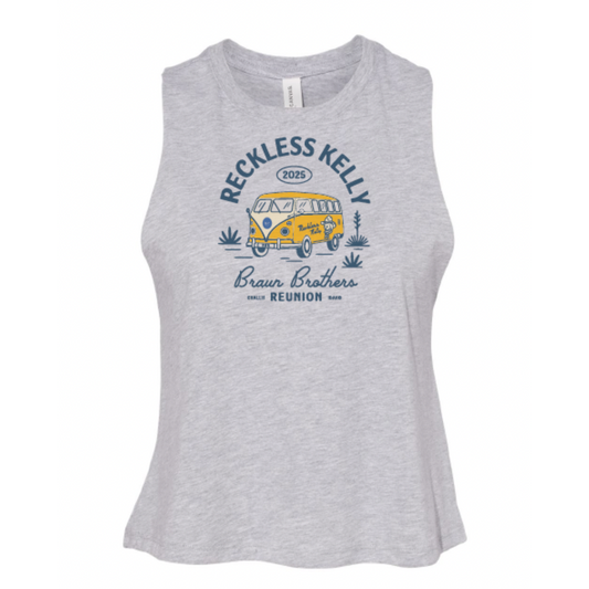 BBR BUS '25 Heather Racerback Crop Tank