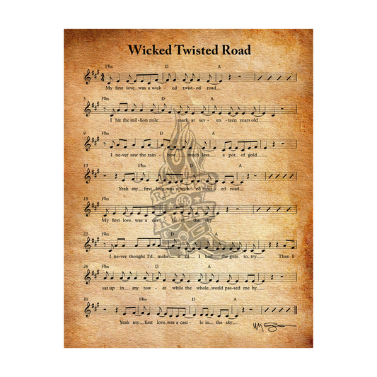 WTR Sheet Music Canvas