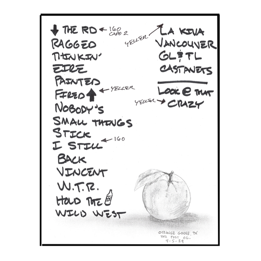 2024 Hand-Drawn Set Lists