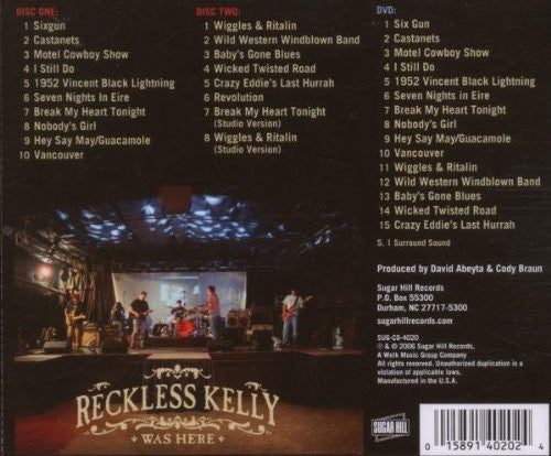 Reckless Kelly Was Here CD/DVD (2006)