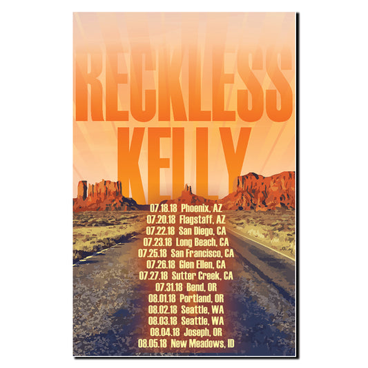 Reckless Kelly Out West Tour Poster (2018)